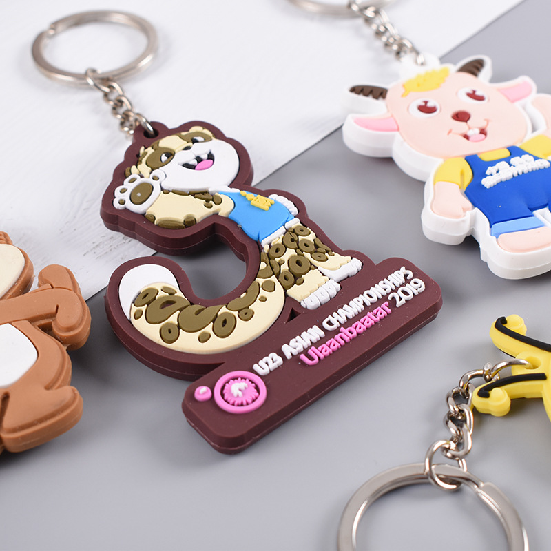 Customize 3D rubber keychains