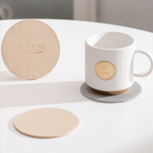round leather coasters