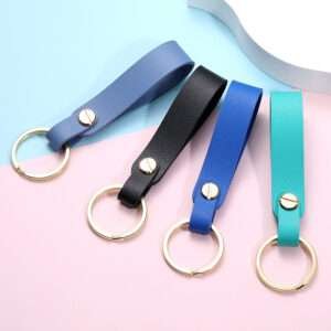 leather keyring etsy
