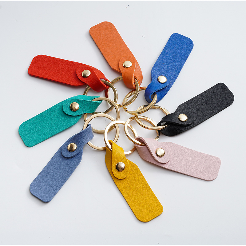 leather keychain colorful