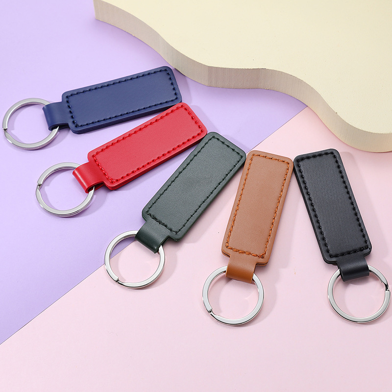 faux leather keyring blank