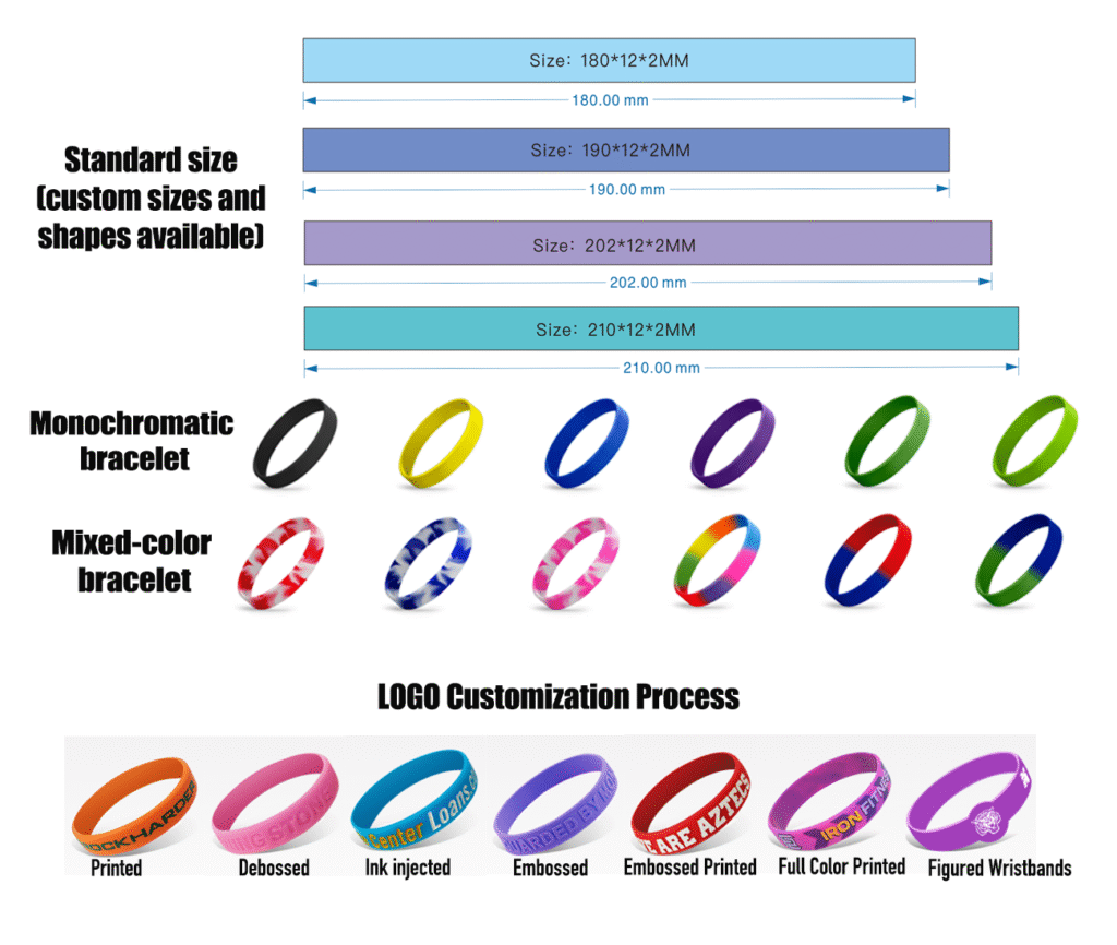 silicone wristbands custom