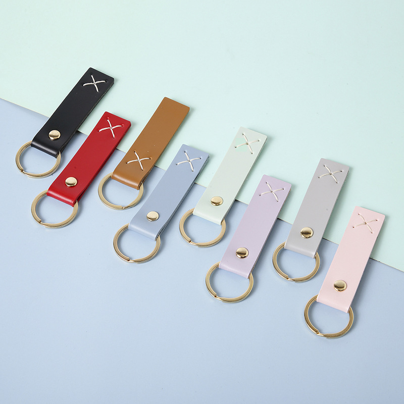 customised leather keychain