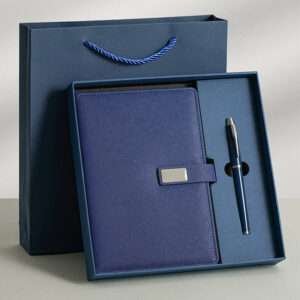 custom corporate gifts for employees – personalized notebooks, pen & gift boxes
