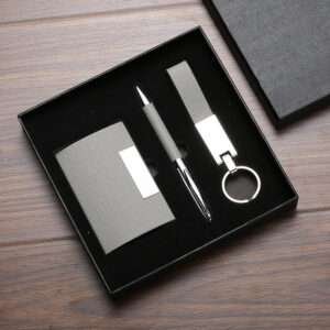 custom business gift wholesale – logo imprinted name card holder, stationery & keychains